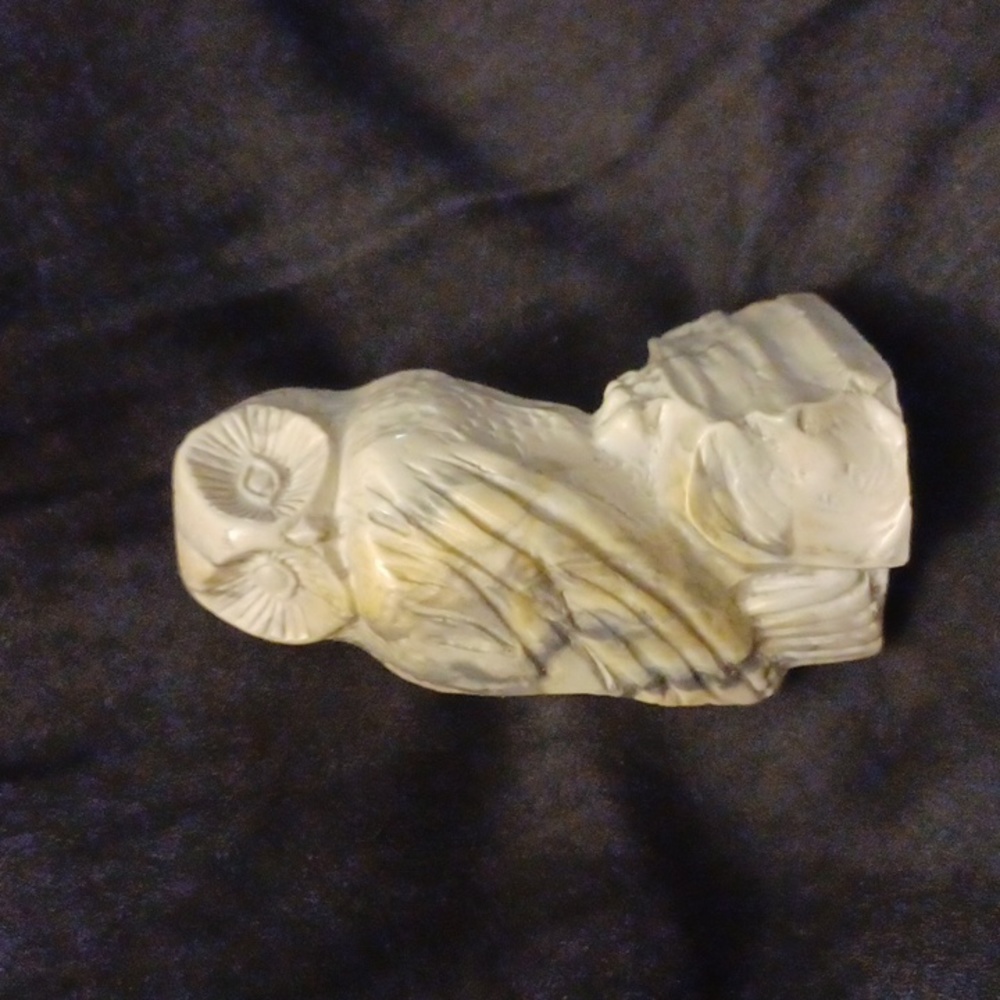 4/$60 Carved Marble-Look Owl Paperweight
